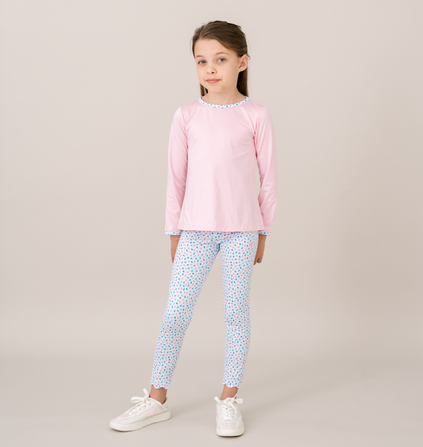 Sadie Scallop Legging - Kindness Blooms Floral Athleisure