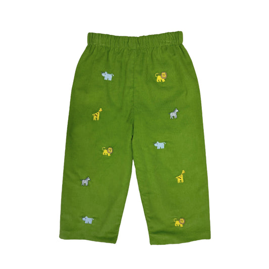 Safari Leo Pants, Sage Green Cord