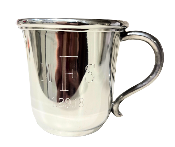 Personalized Classic Pewter Baby Cup, Alabama