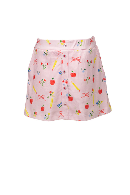 School Days Button Skirt