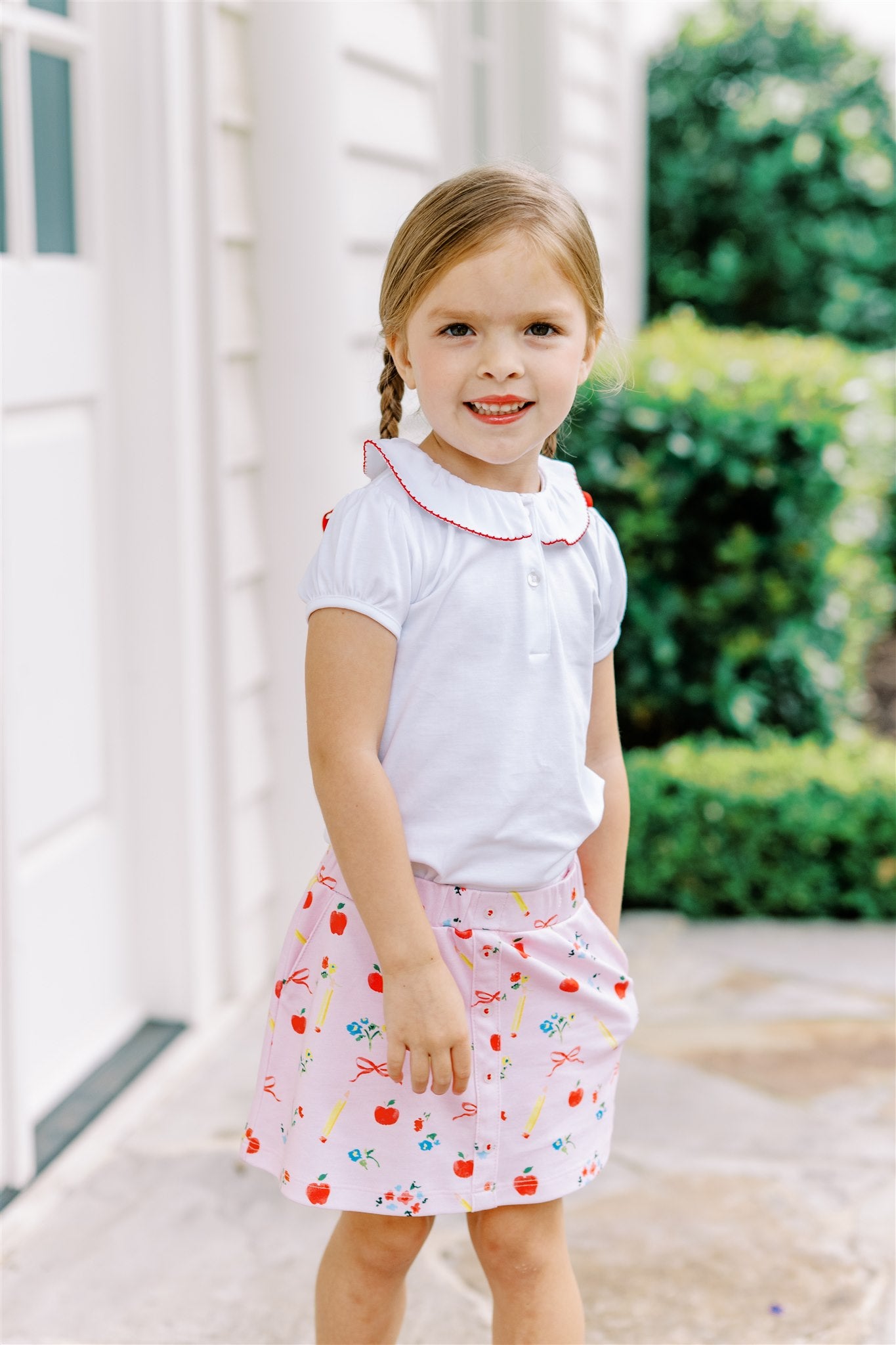School Days Button Skirt