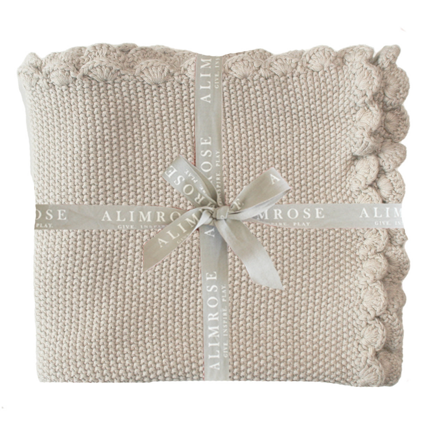 Mini Moss Stitch Blanket Latte