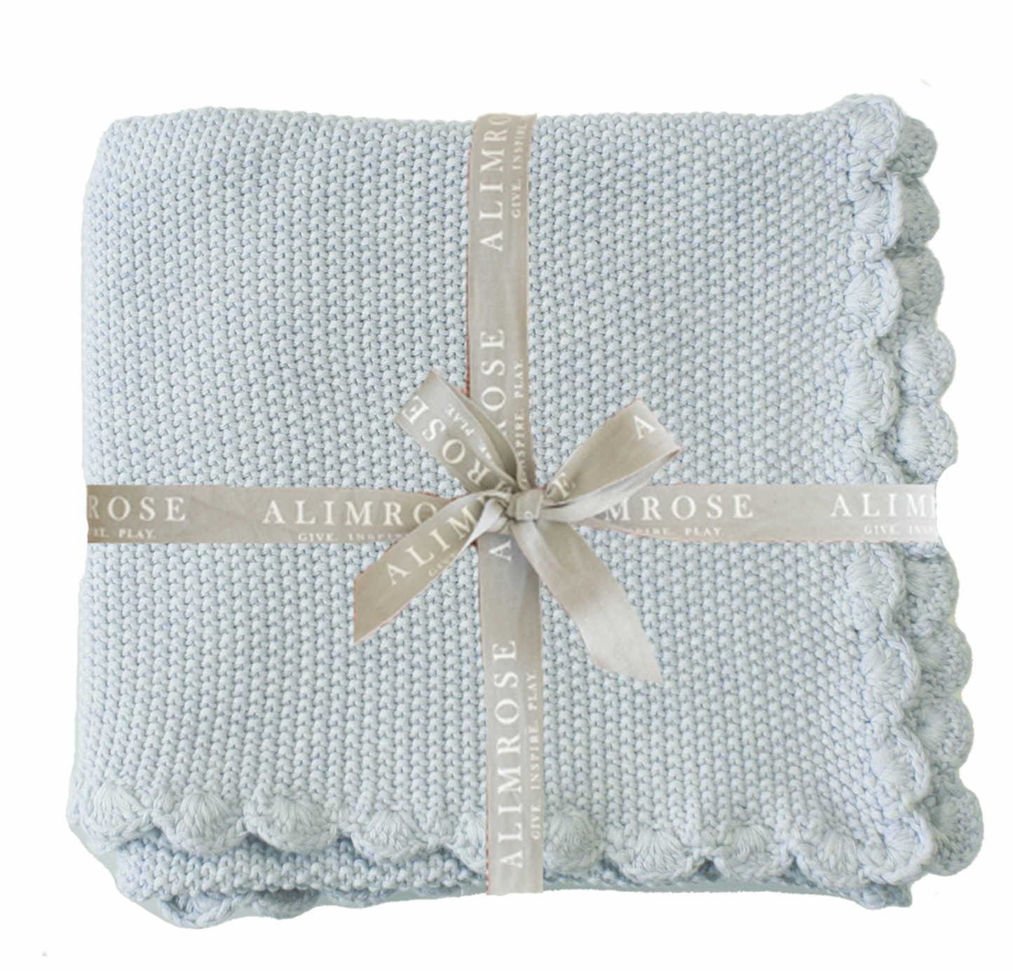 Mini Moss Stitch Blanket Powder Blue