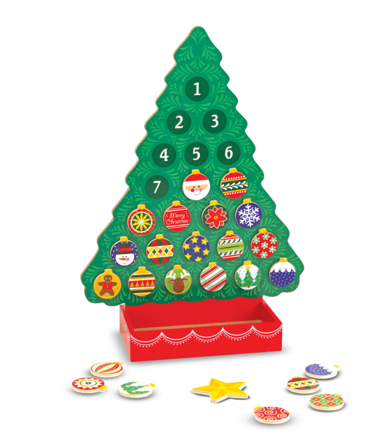 Countdown to Christmas Wooden Seasonal Calendar