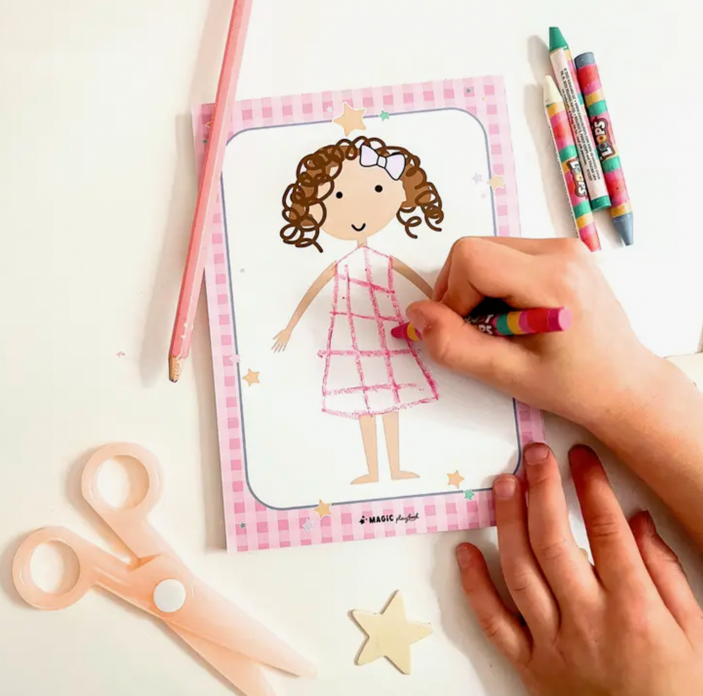 Dress-a-Doll Pretend Play Notepad (Pink)