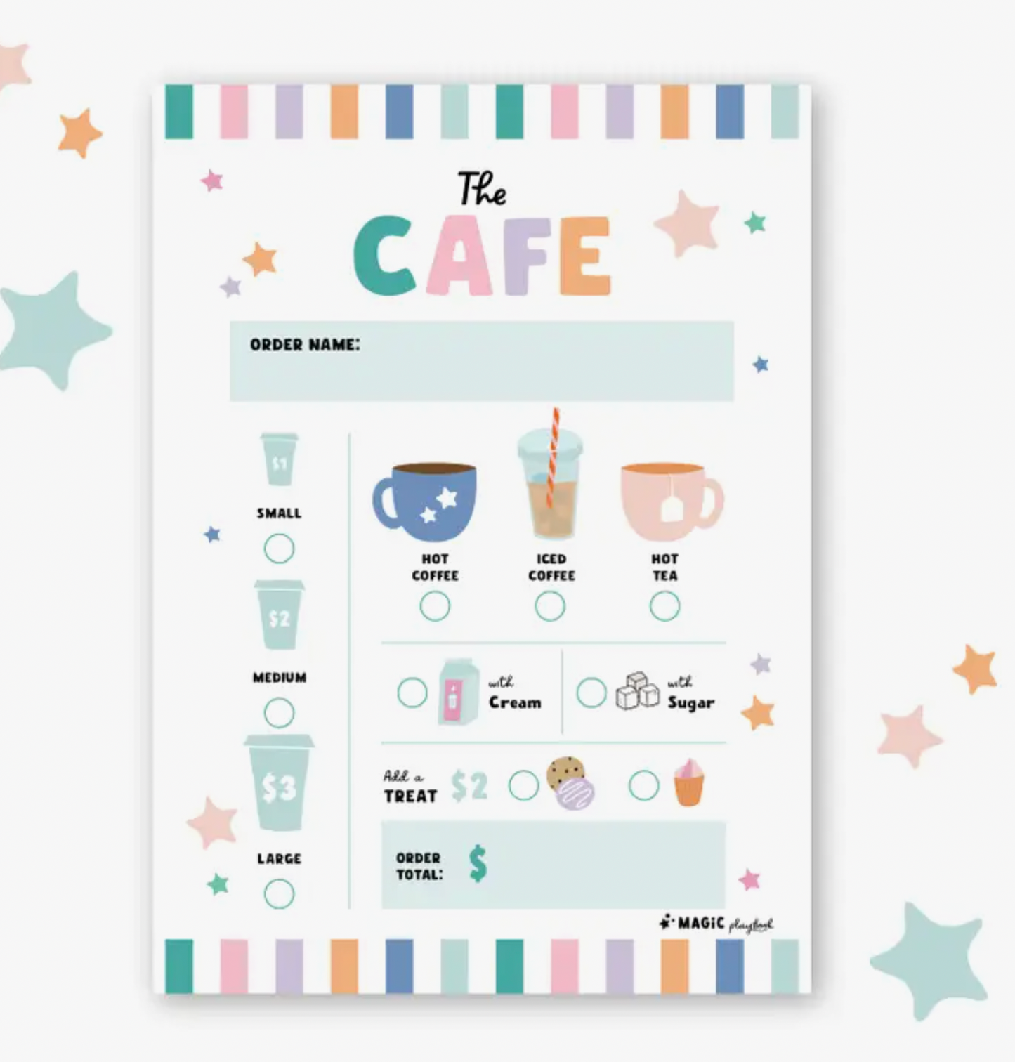 The Cafe Pretend Play Notepad