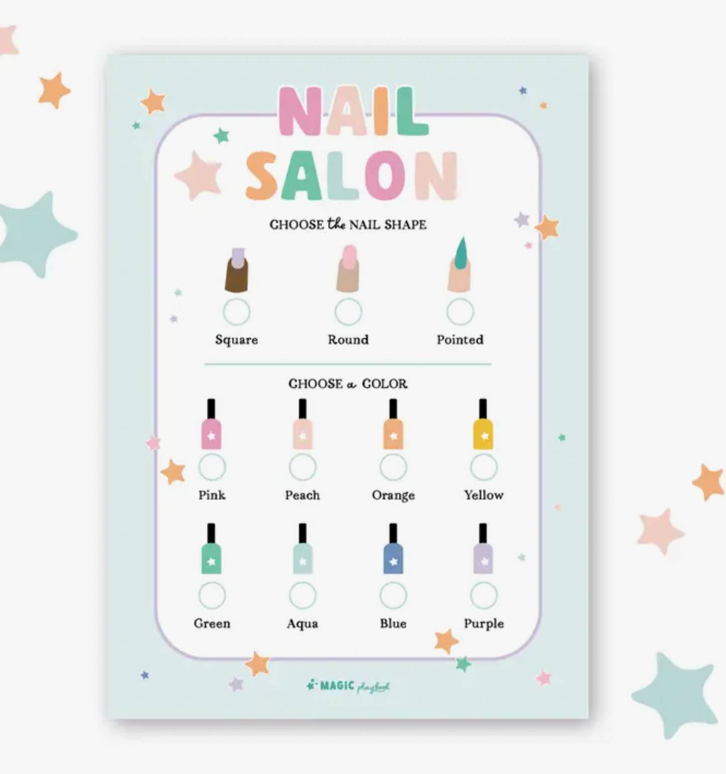 Nail Salon Pretend Play Notepad