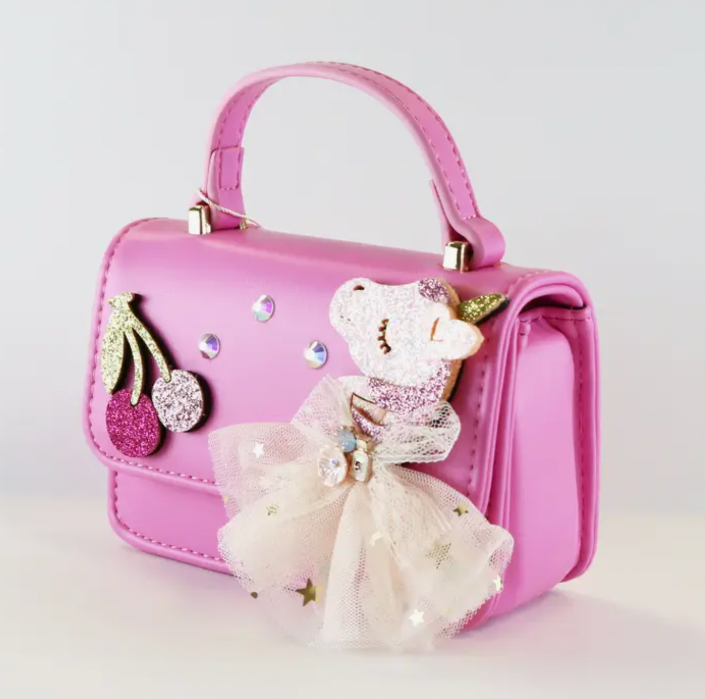 Unicorn & Cherry Applique Purse
