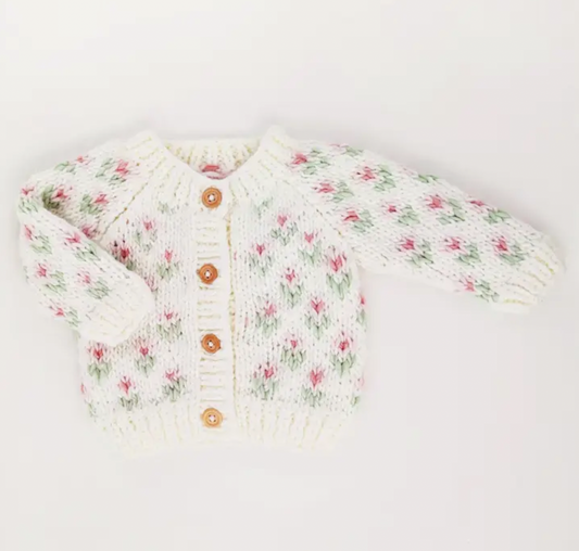 Bitty Blooms Cardigan Sweater