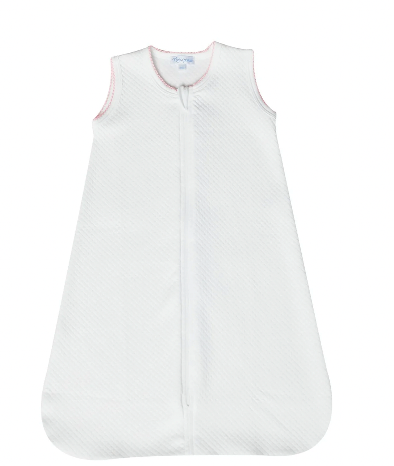 Milano Baby Quilted Sleep Sack, White with Pink