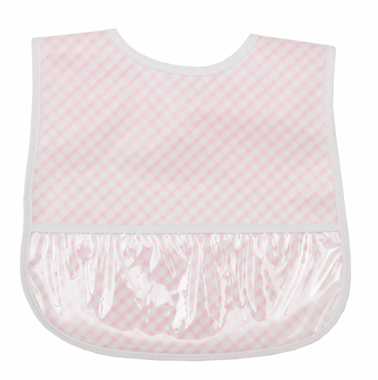 Wipeable Bib, Pink Check