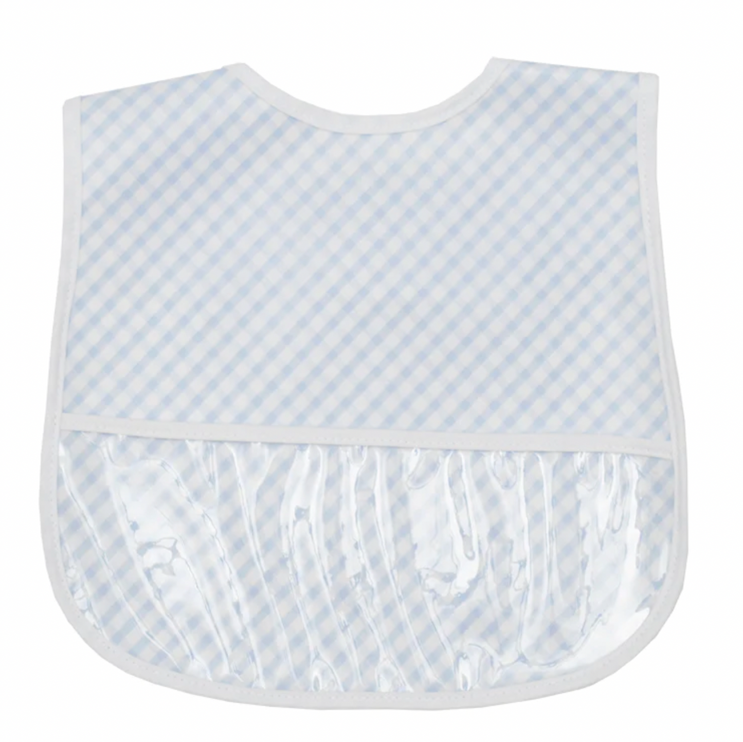 Wipeable Bib, Blue Check