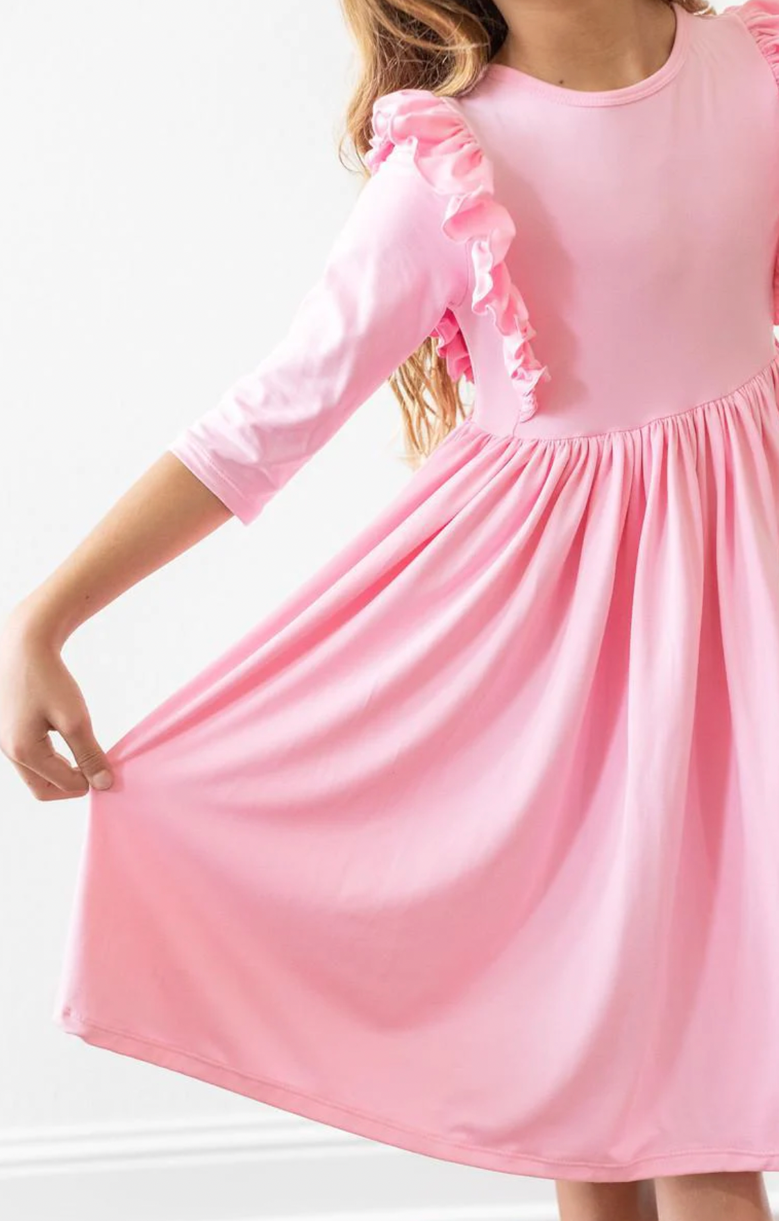 Bubblegum Pink Ruffle Twirl Dress