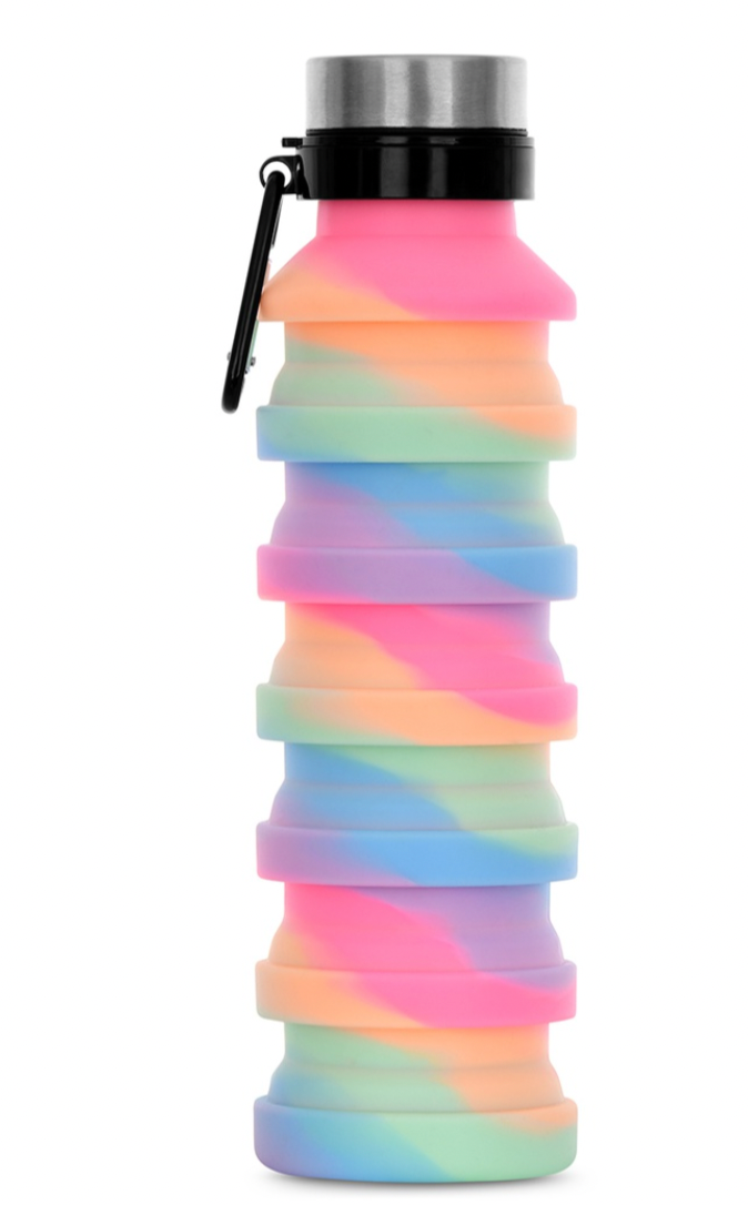 Happy Stripe Collapsible Water Bottle
