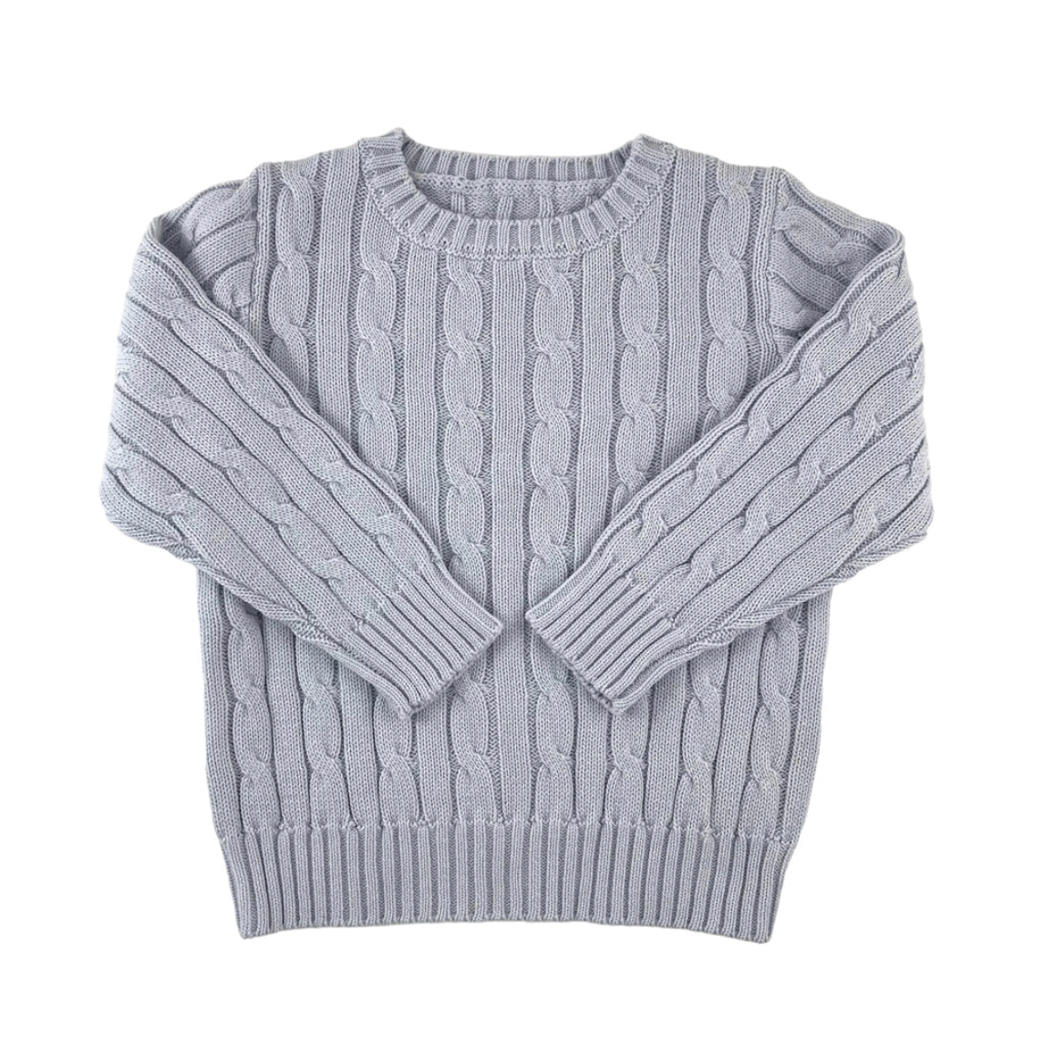 Cable Crewneck Knit Sweater