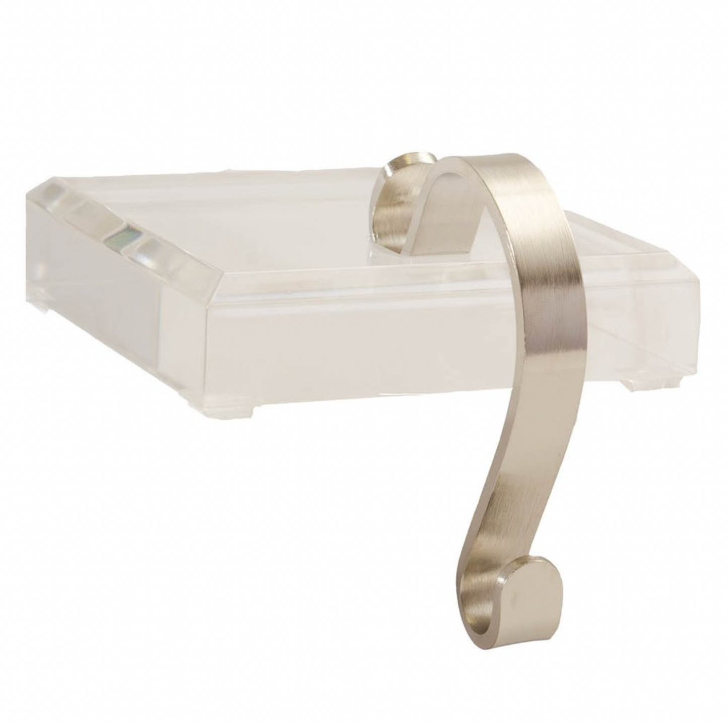 Acrylic & Nickel Stocking Holder