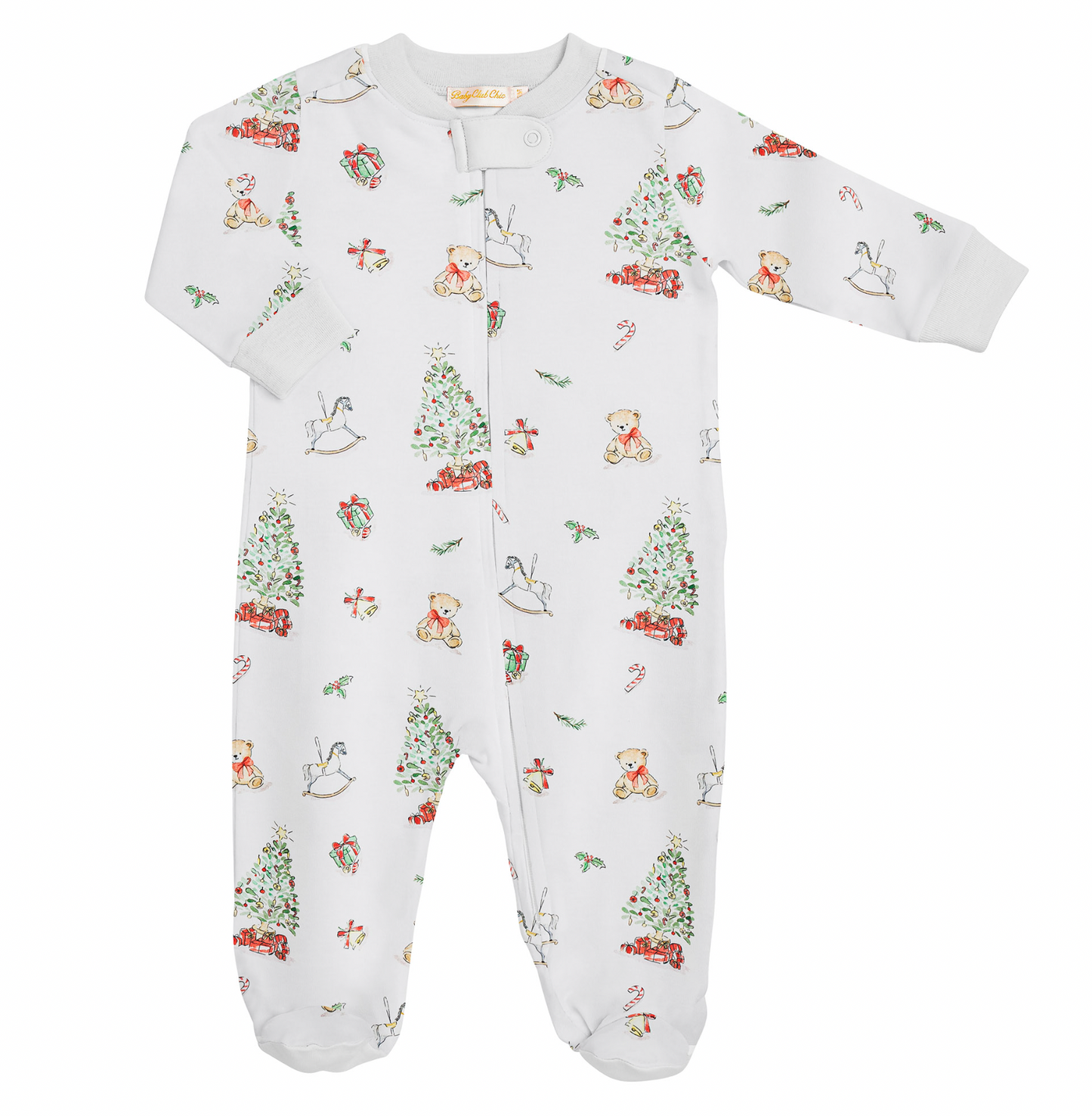 Christmas Tree Zipped Footie