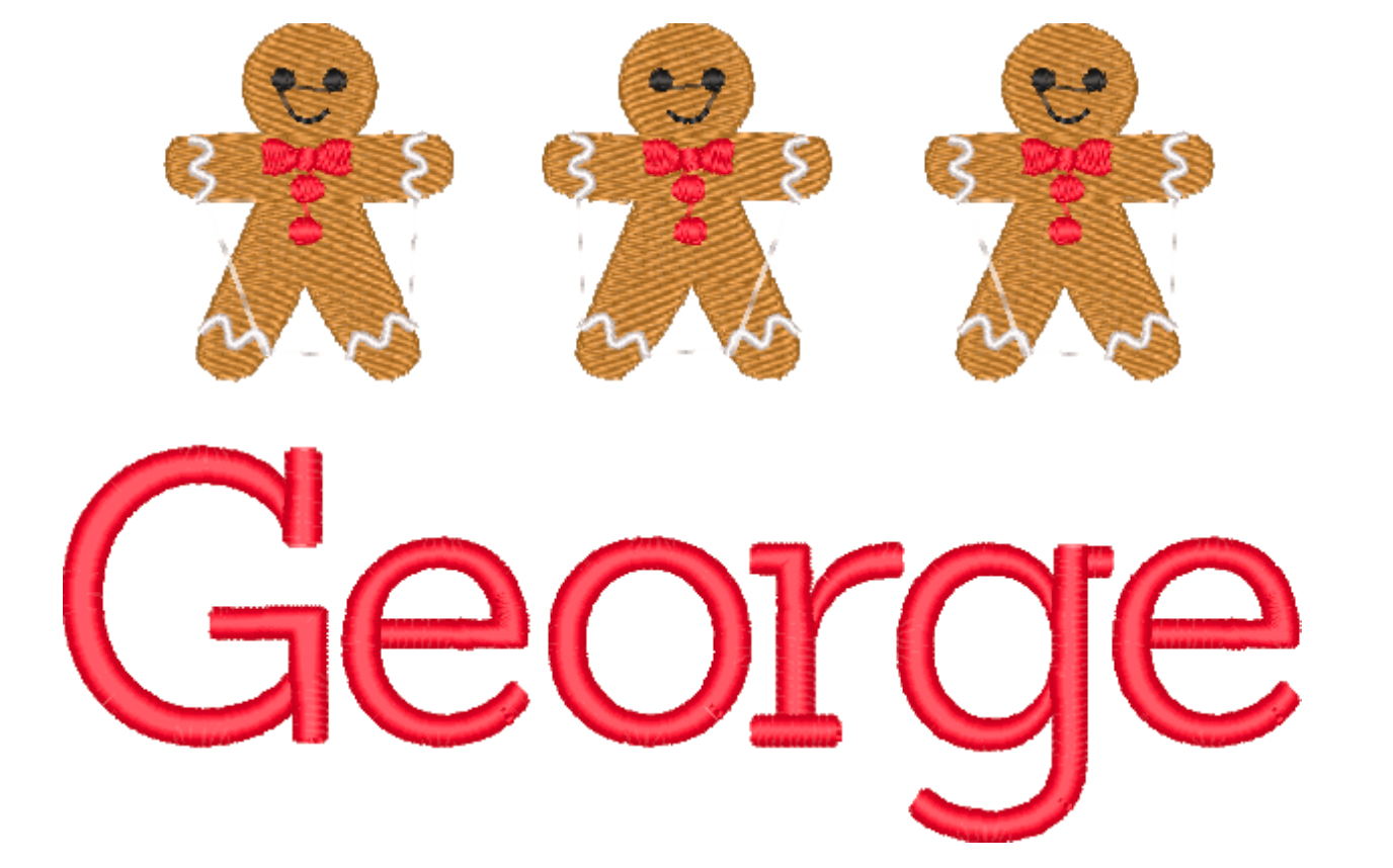 Santa Sack, Boy Gingerbread Monogram