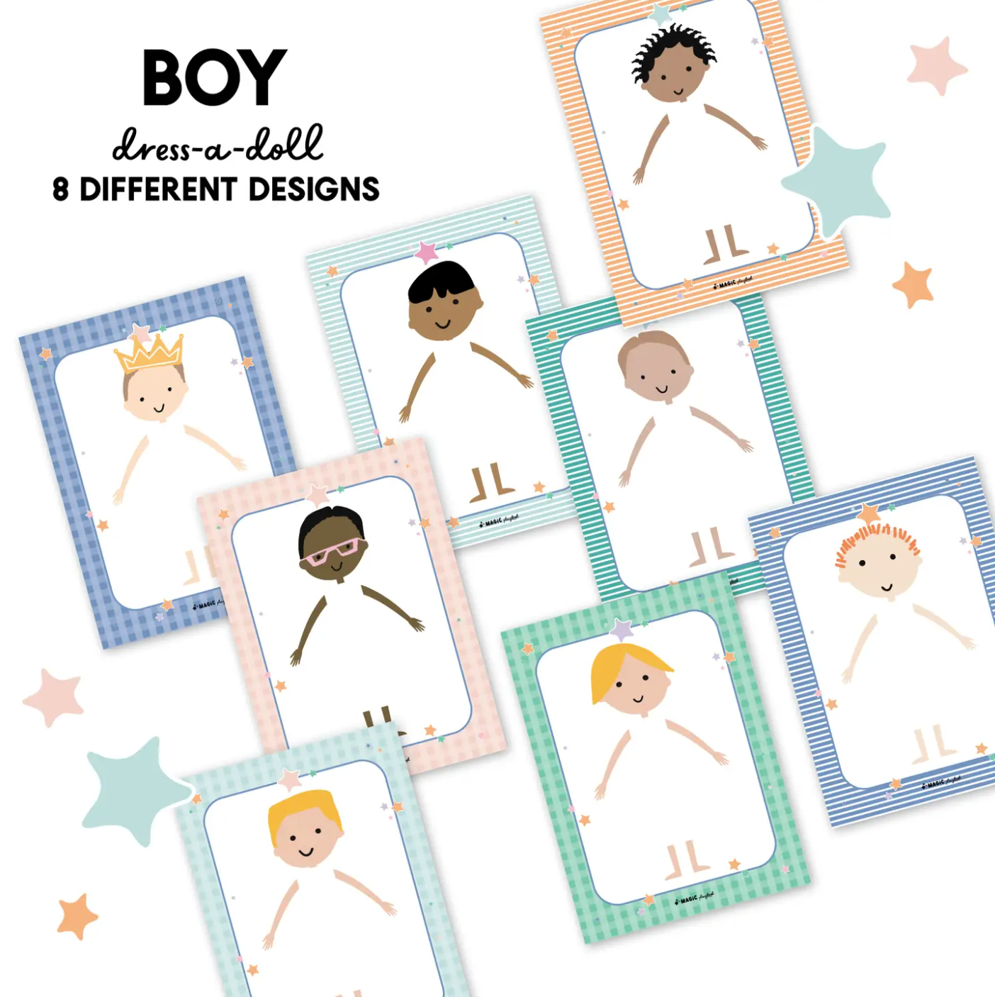 Dress-a-Doll Pretend Play Notepad (Blue)
