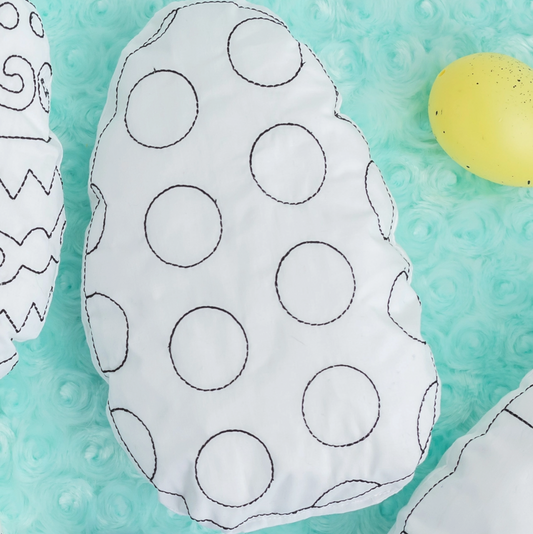 Easter Egg Reusable Coloring Doll For Kids, Polka Dot