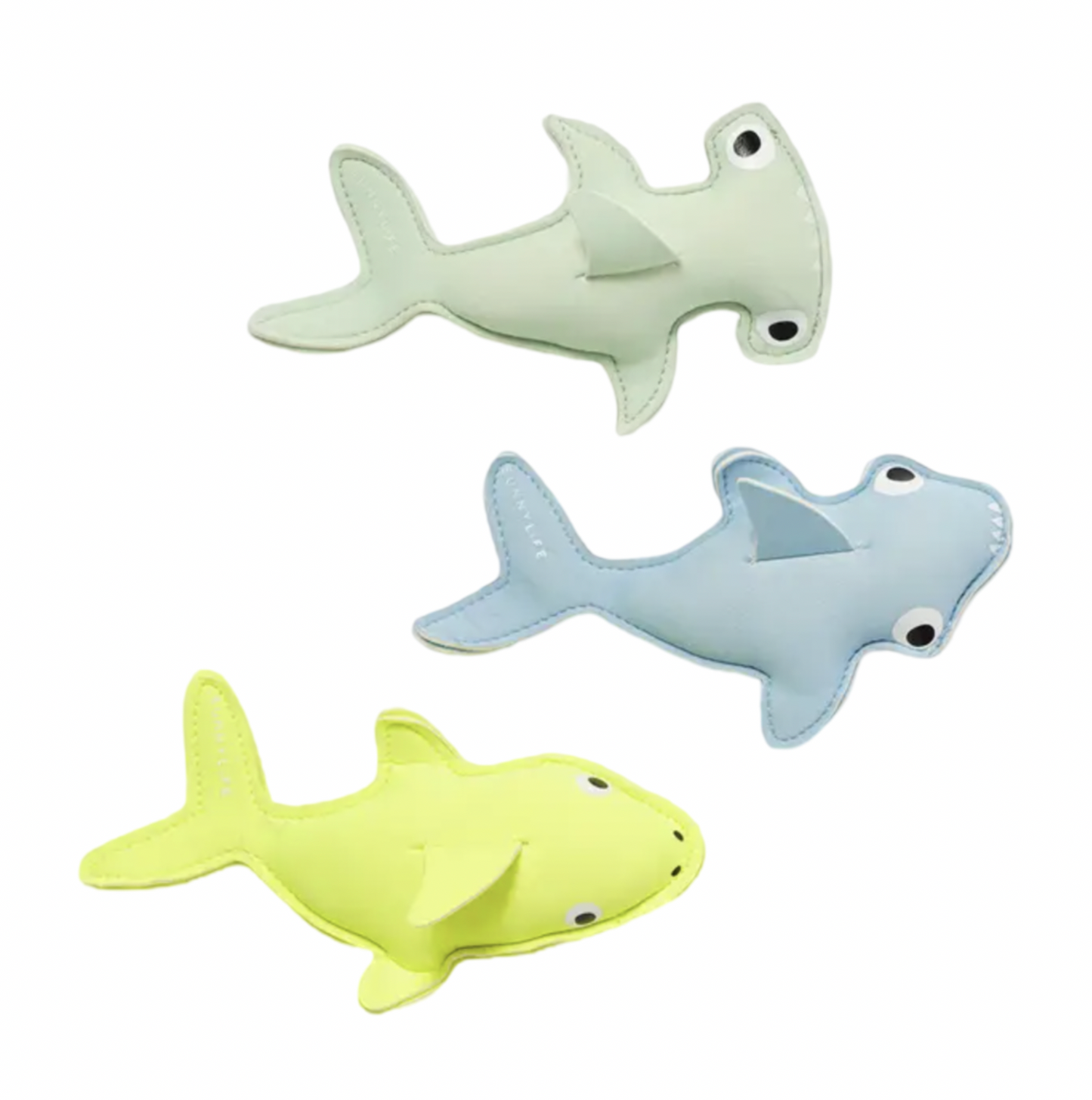 Salty the Shark Dive Buddies Aqua Neon Yellow, Set of 3