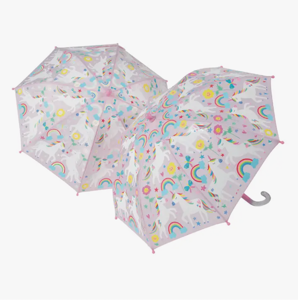 Colour Changing Umbrella, Rainbow Unicorn