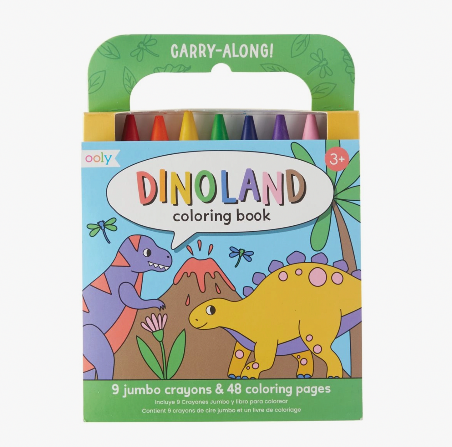 Carry Along Crayon & Coloring Book Kit-Dinoland