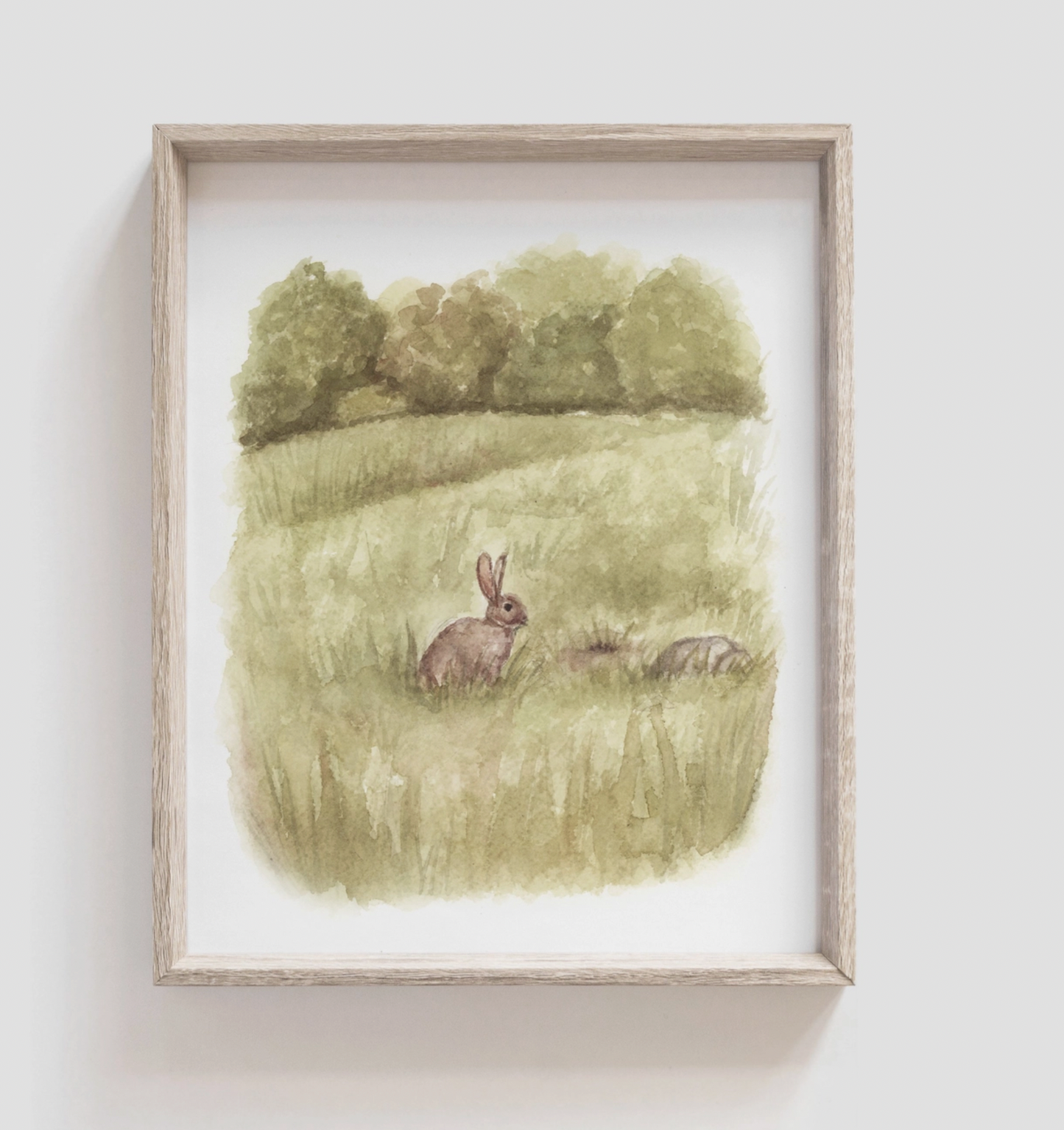 Art Print, Rabbit at the Burrow 16 x 20