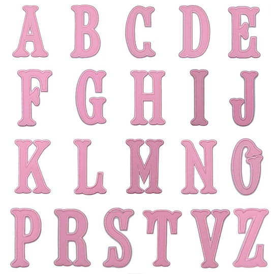 Applique Letters, Pink Canvas  (sold individually- only works with TRVL coated items)