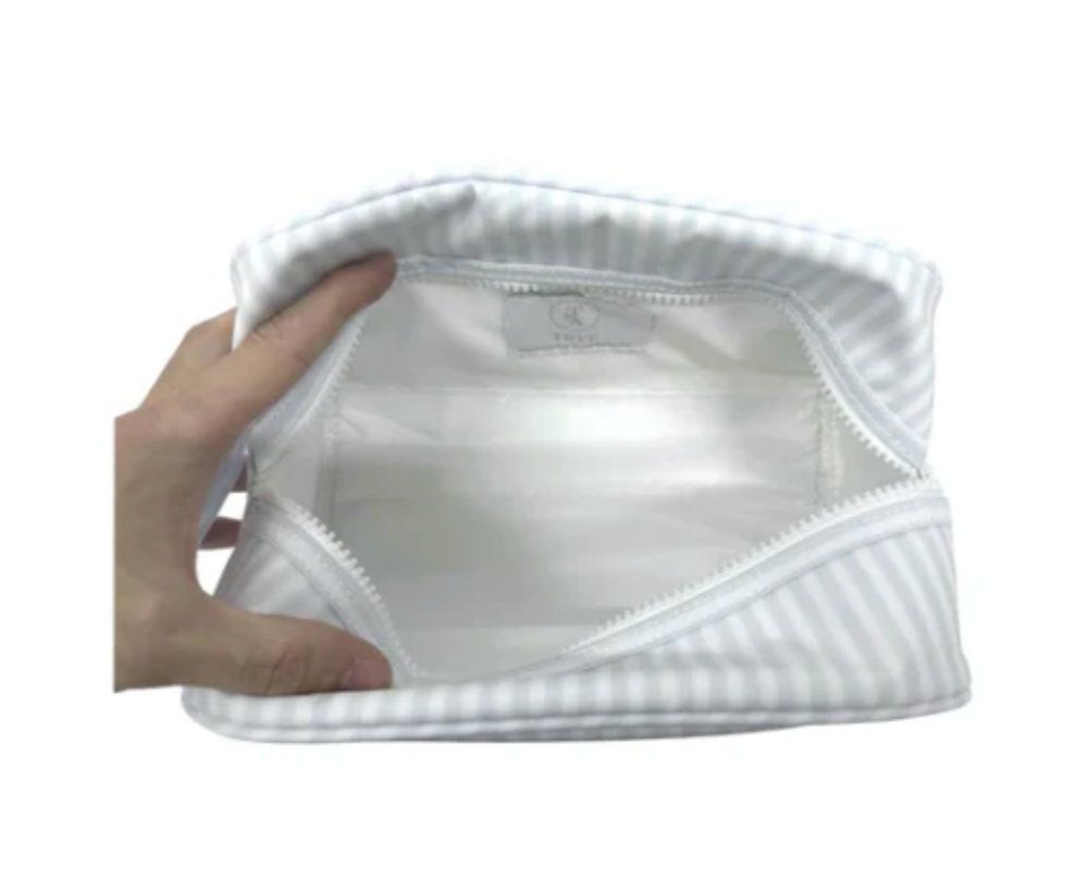 Stowaway Toiletry Bag, Pimlico Stripe Blue