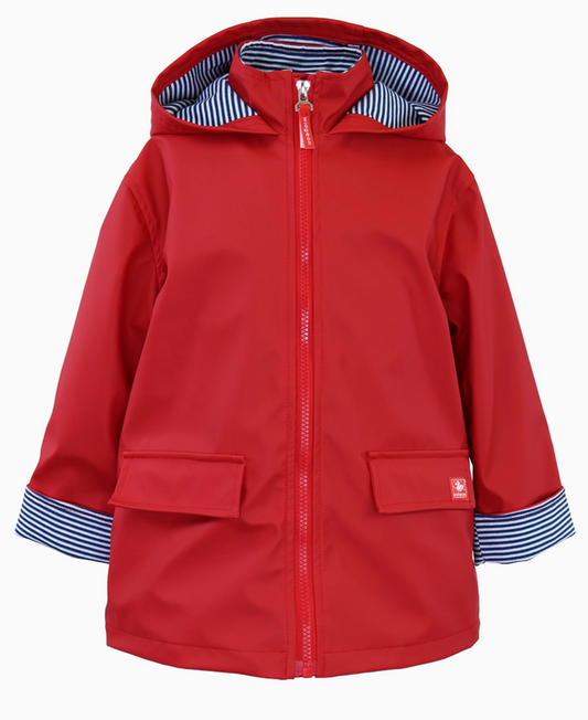 Zipper Raincoat, Lollipop Red