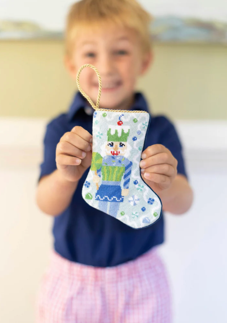 Sugar Sweet Nutcracker in Blue Stocking