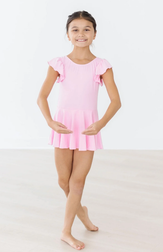 Bubblegum Pink Short Sleeve Twirl Leotard