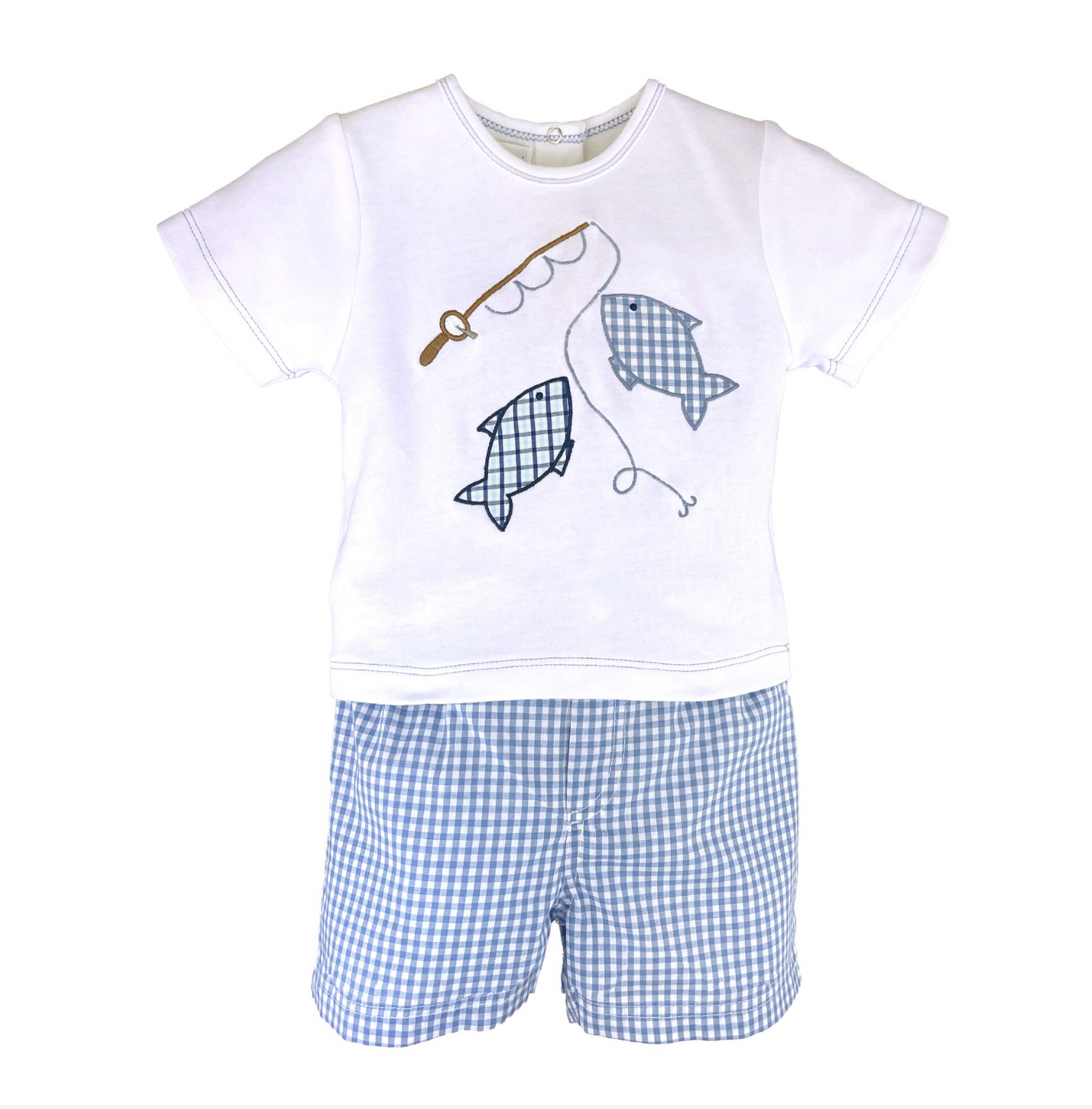 Short Set with Fishing Applique