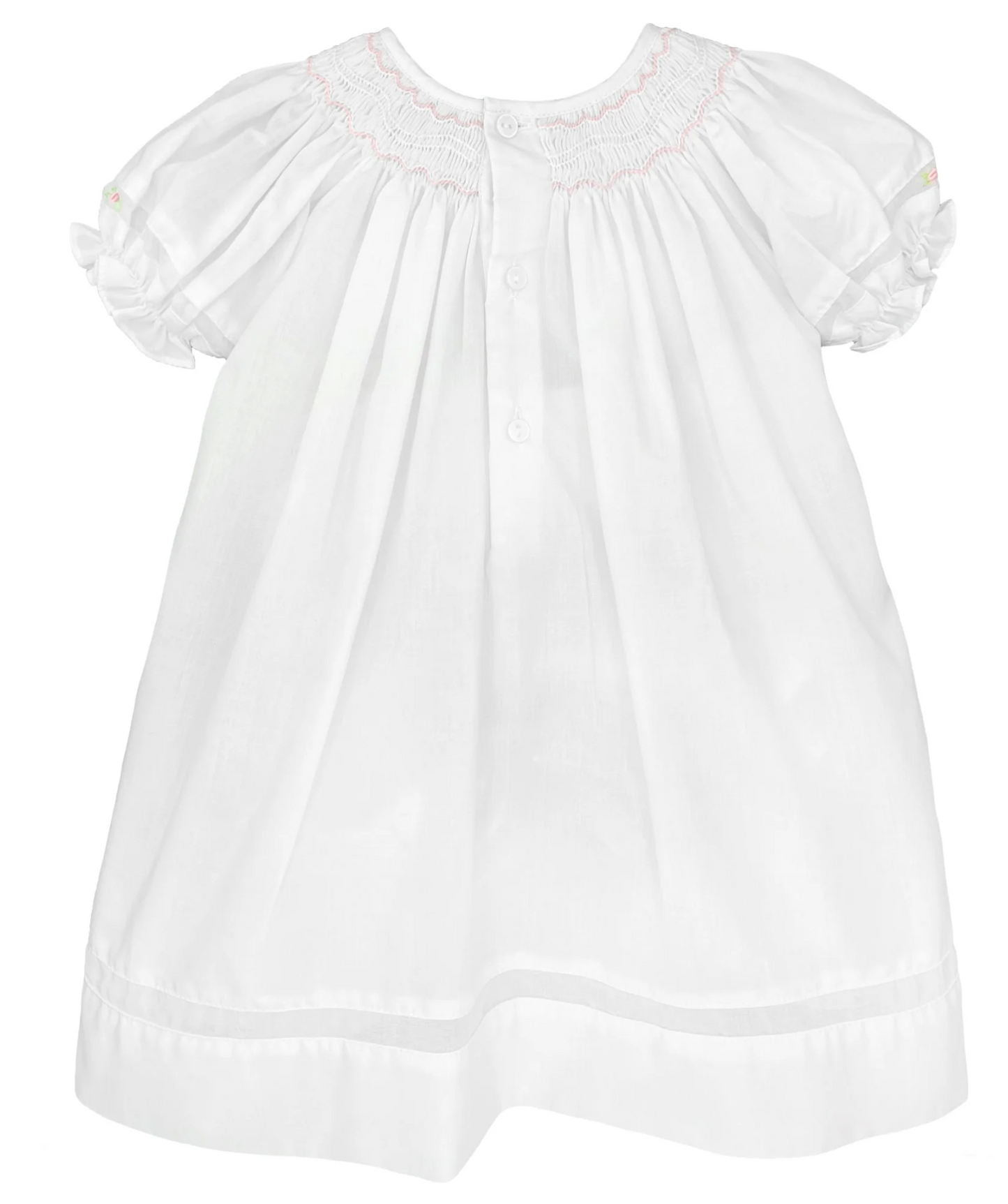 White Bishop Smocked Daygown Dress