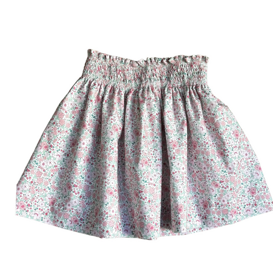 Pink Floral Liberty A Line Skirt