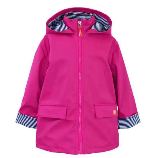 Zipper Raincoat, Deep Pink