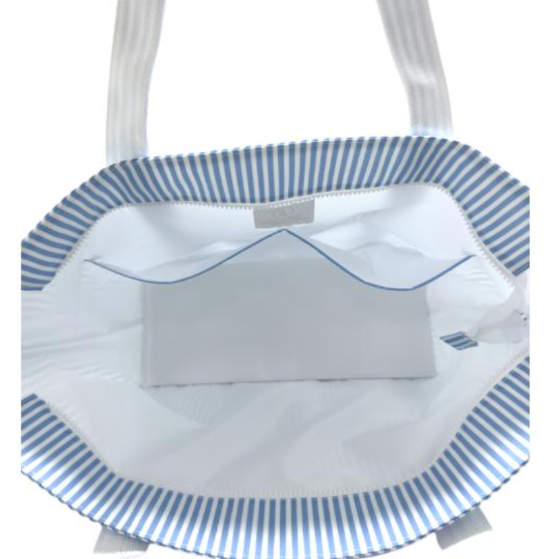 Jumbo Tote, Chambray Pimlico Stripe