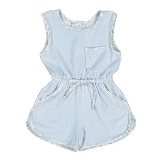 Blue Ditsy Floral Girl Cover Up