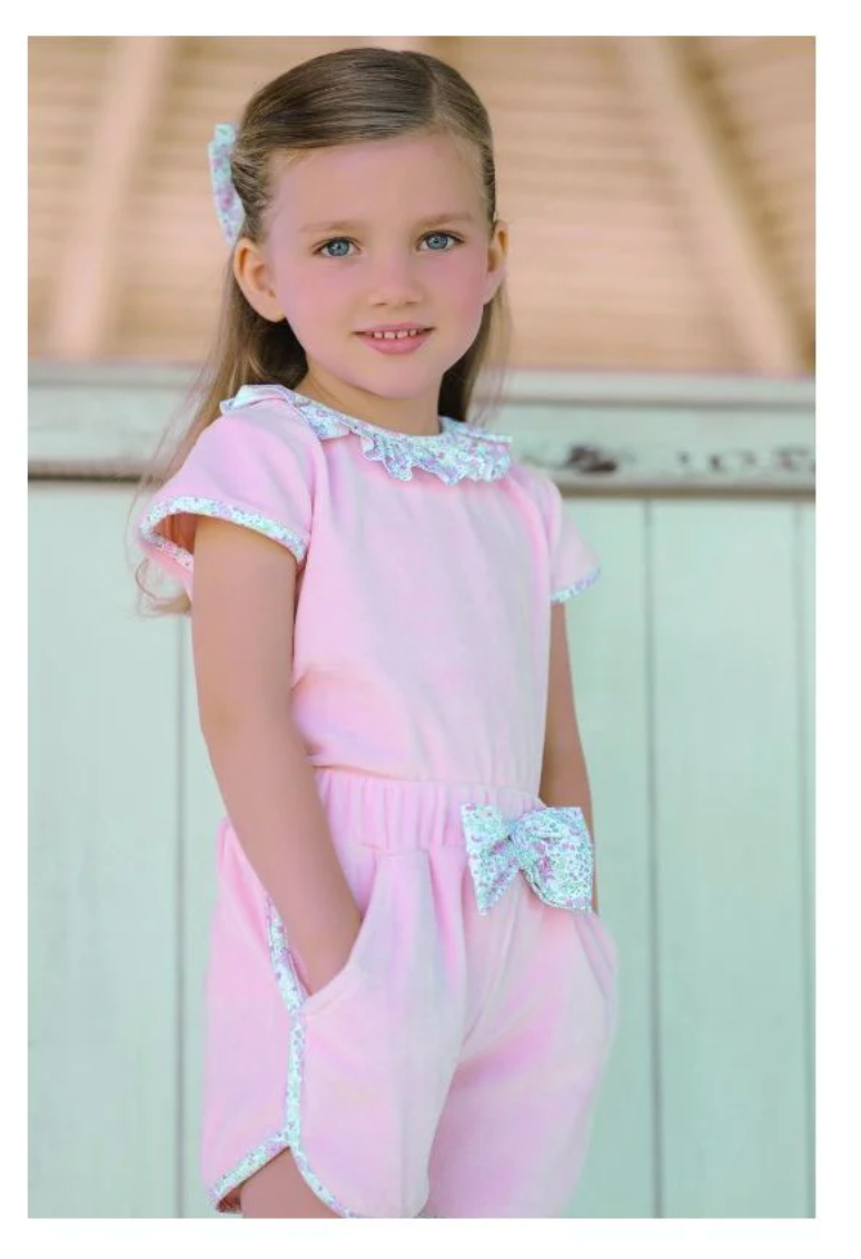 Pink Ditsy Floral Girl Cover Up