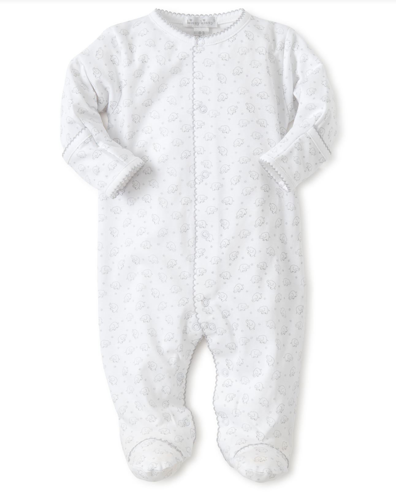 Ele-Fun Footie, White with Grey