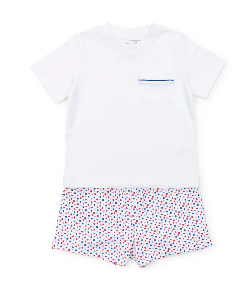 Walker Short Sleeve Short Set Star Spangled