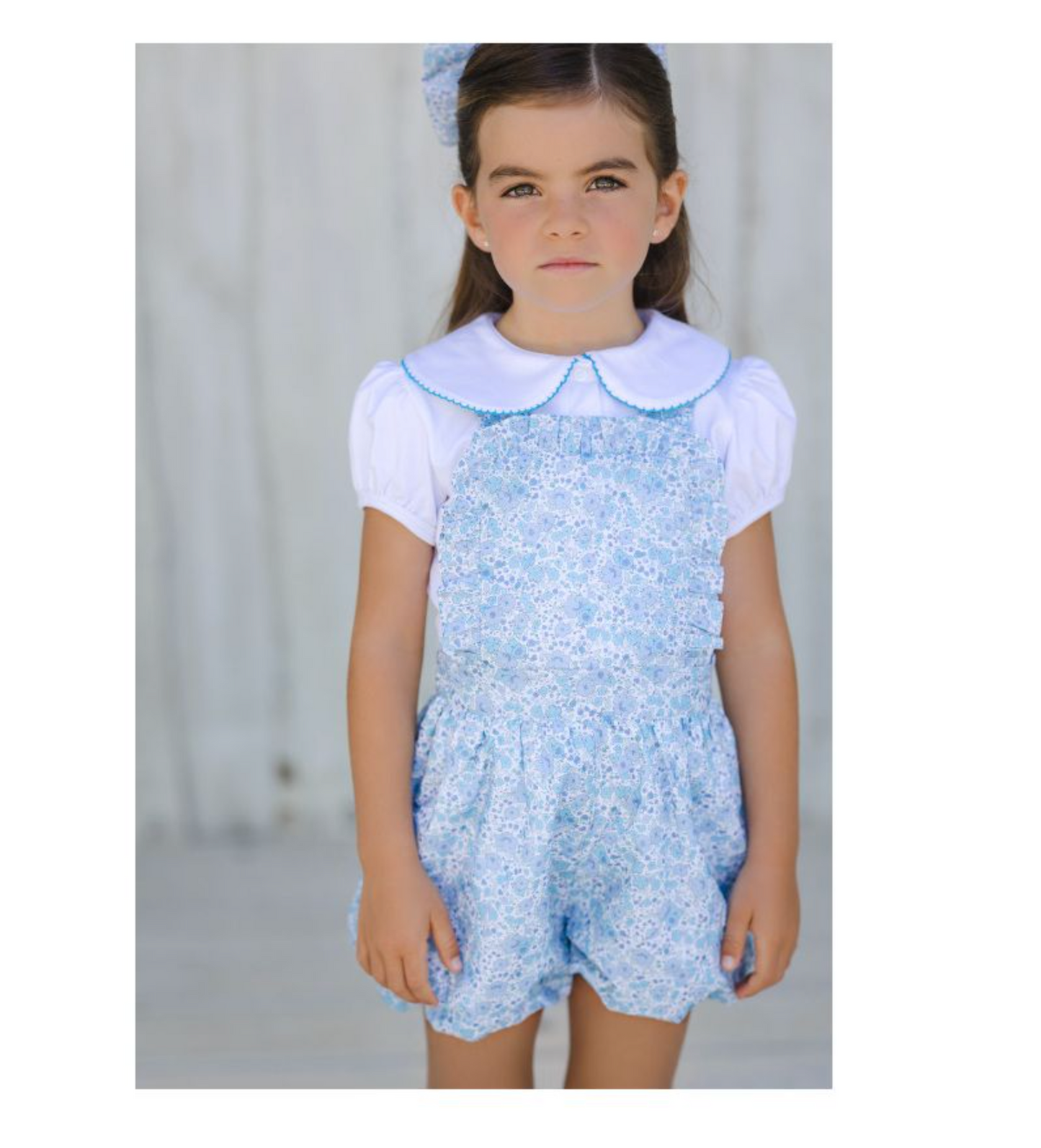 Blue Ditsy Floral Shortall