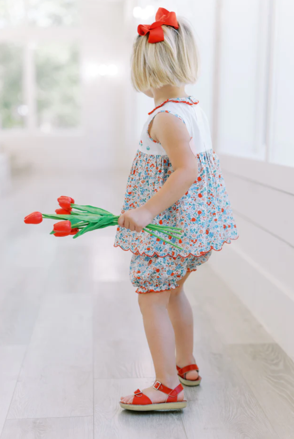 Rosie Red Floral Bloomer Set