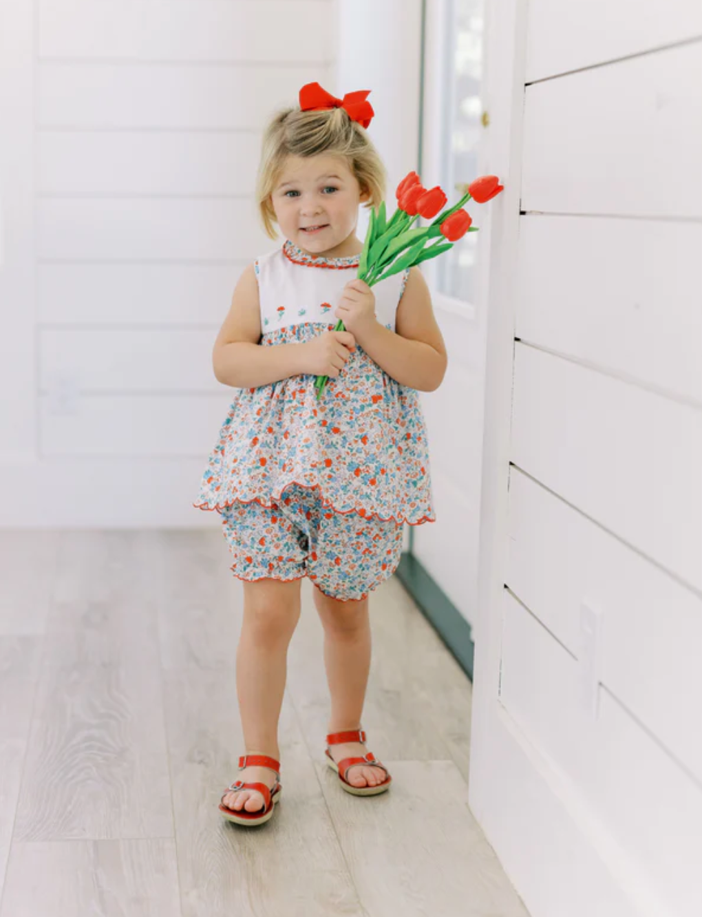 Rosie Red Floral Bloomer Set
