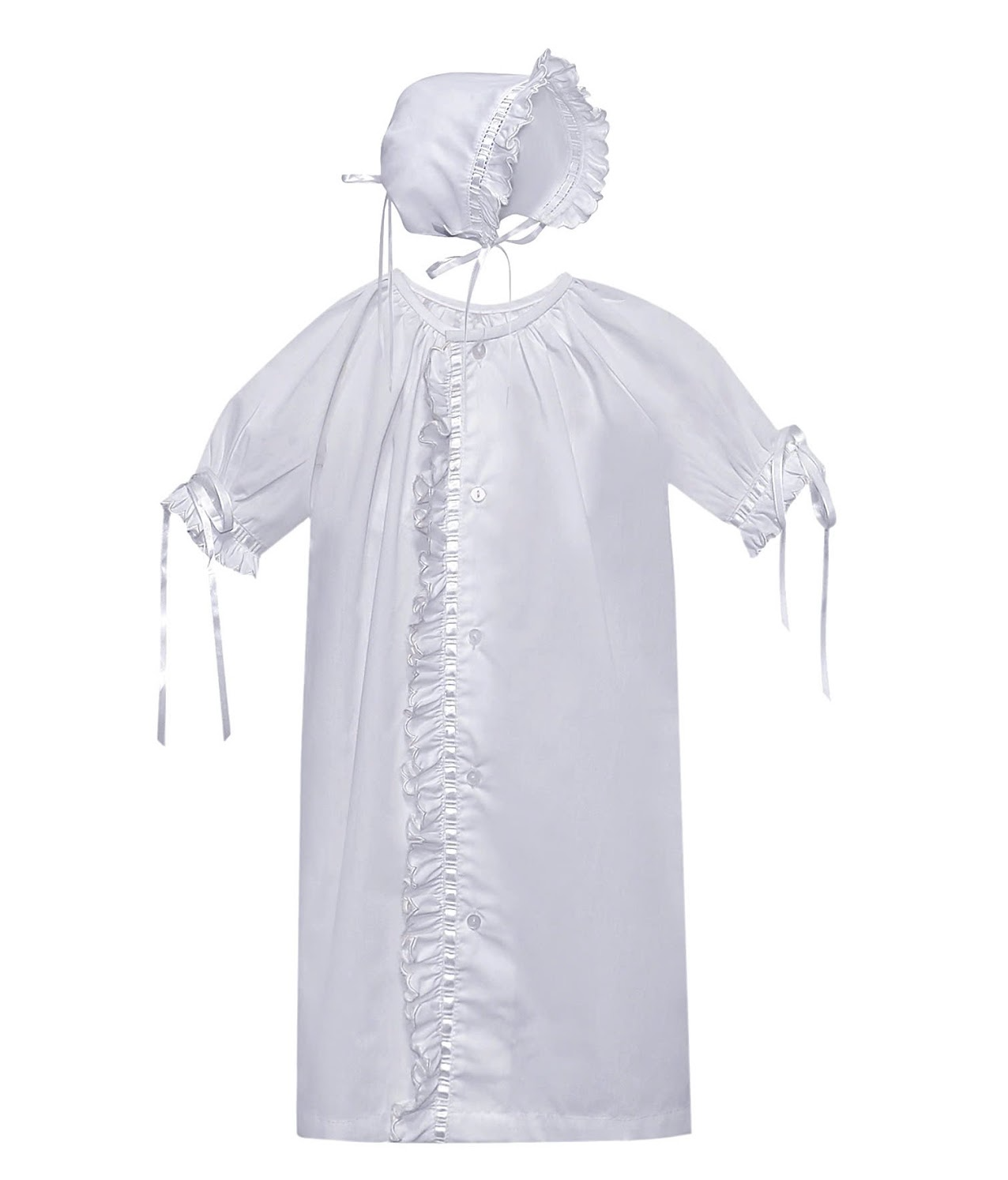 Finn Daygown, Scallop Ruffle, White