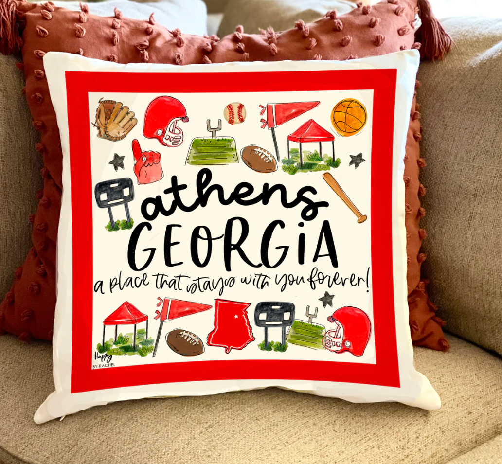 Athens, GA Multi Sport Double Sided Square Pillow