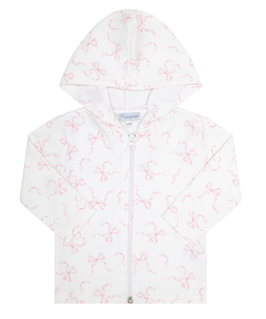 Charming Bows Print Jacquard Jacket