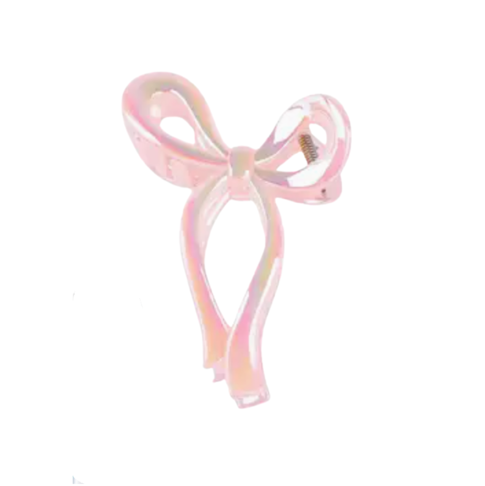 Pearlescent Bow Claw Clip