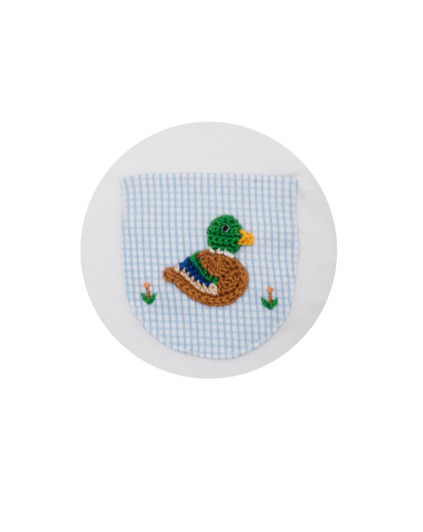 Mallard Duck Blue Check Pant Set